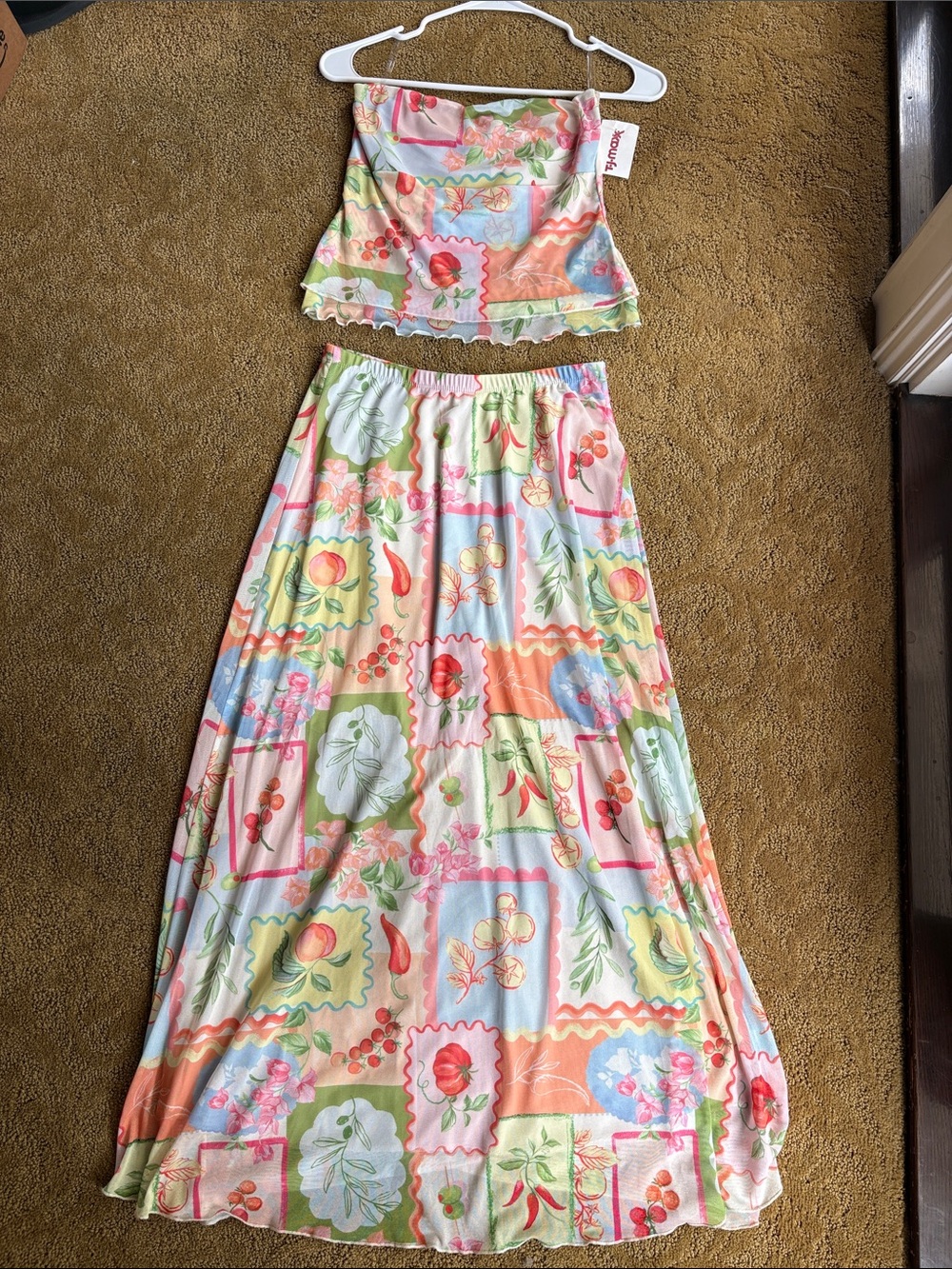 Pastel Patchwork Two-Piece Set
